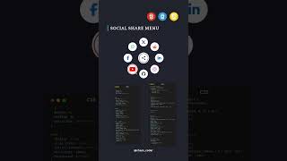 Social Share Menu with HTML, CSS & JavaScript