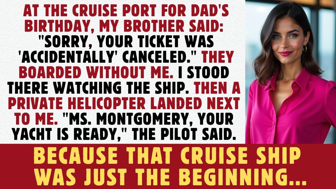 Круиз в честь 65-летия папы — семья оставила меня в порту... не зная, что меня ждет владелец кора...