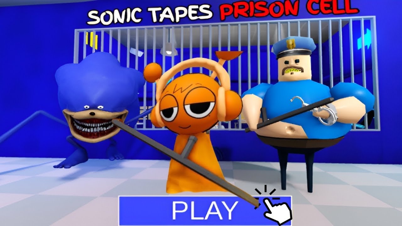 SONIC TAPES & BARRY VS SPRUNKI OREN BARRY’S PRISON RUN | SCARY OBBY ...