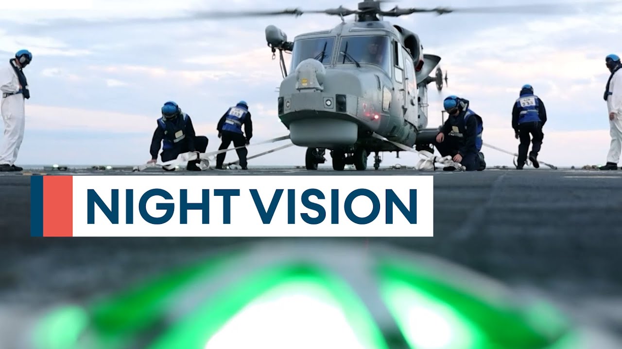 Royal Navy's incredible new horizon laser lights land helicopters in storms