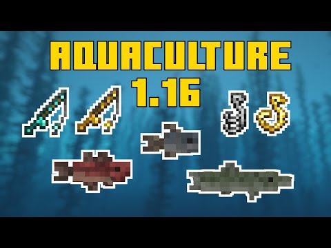 AQUACULTURE - УЛУЧШЕННАЯ РЫБАЛКА И МНОЖЕСТВО НОВЫХ РЫБ | ОБЗОР МОДОВ НА МАЙНКРАФТ