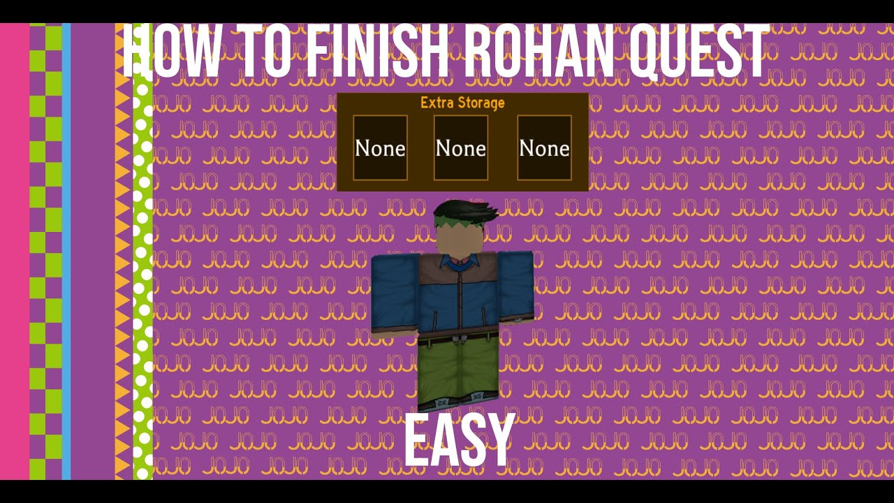 How To Finish Rohan Quest Free Gucci Bag Project Jojo Youtube - jojolion quest roblox