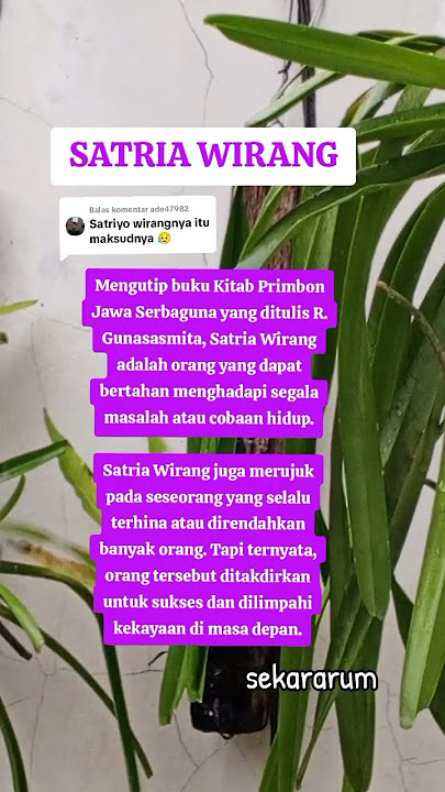 ☘️ SATRIA WIRANG ☘️#shorts