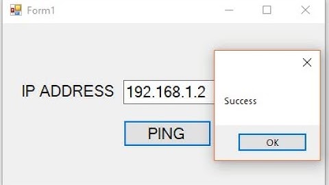 VB.NET - Ping IP Address