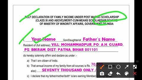 self declaration Form