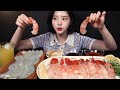 SUB)오독탱글 대왕 독도새우 도화새우 생새우 회 먹방!🦐 역대급 리얼사운드 Dokdo Shrimp Sashimi Raw Shrimp Mukbang Asmr