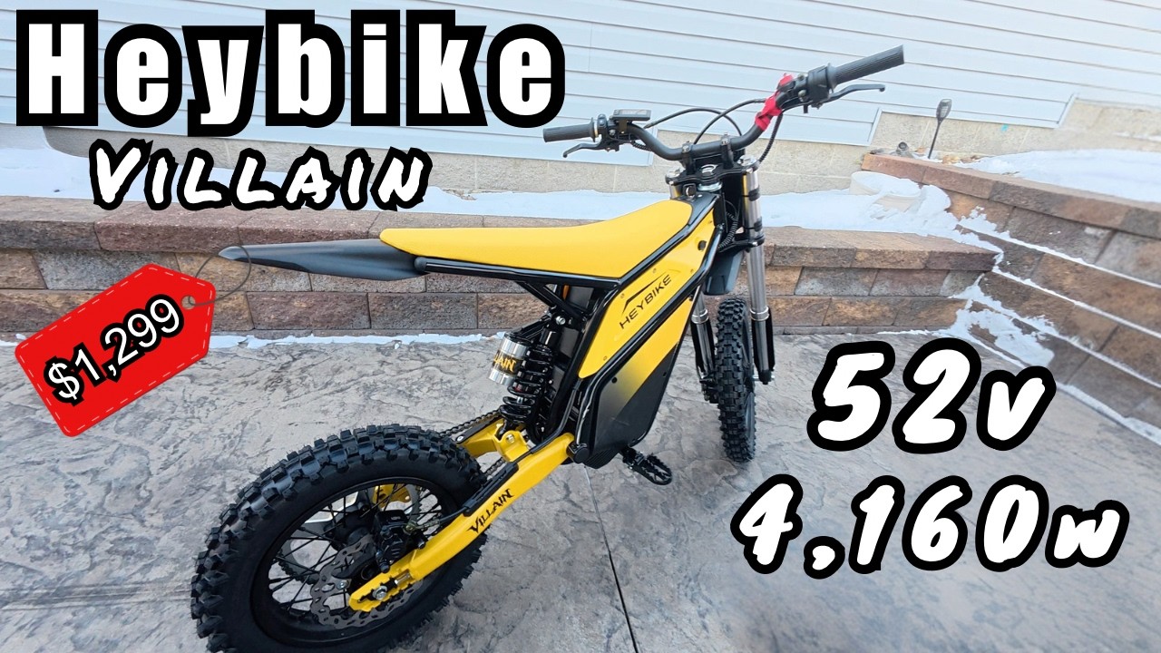 Heybike Villan 52v Electric Dirt Bike  - This E-moto is sweet with a cool feature!