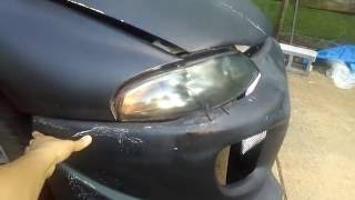 How to install front body kit bumper on 98 Eclipse GS and infomation around the body Part 1
