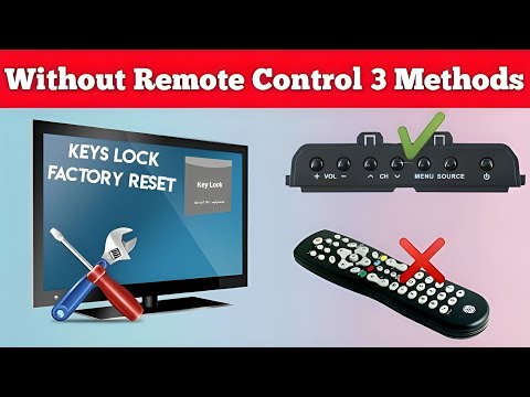 How To Unlock TV Without Remote / Without Remote Control Tv Keys Unlock