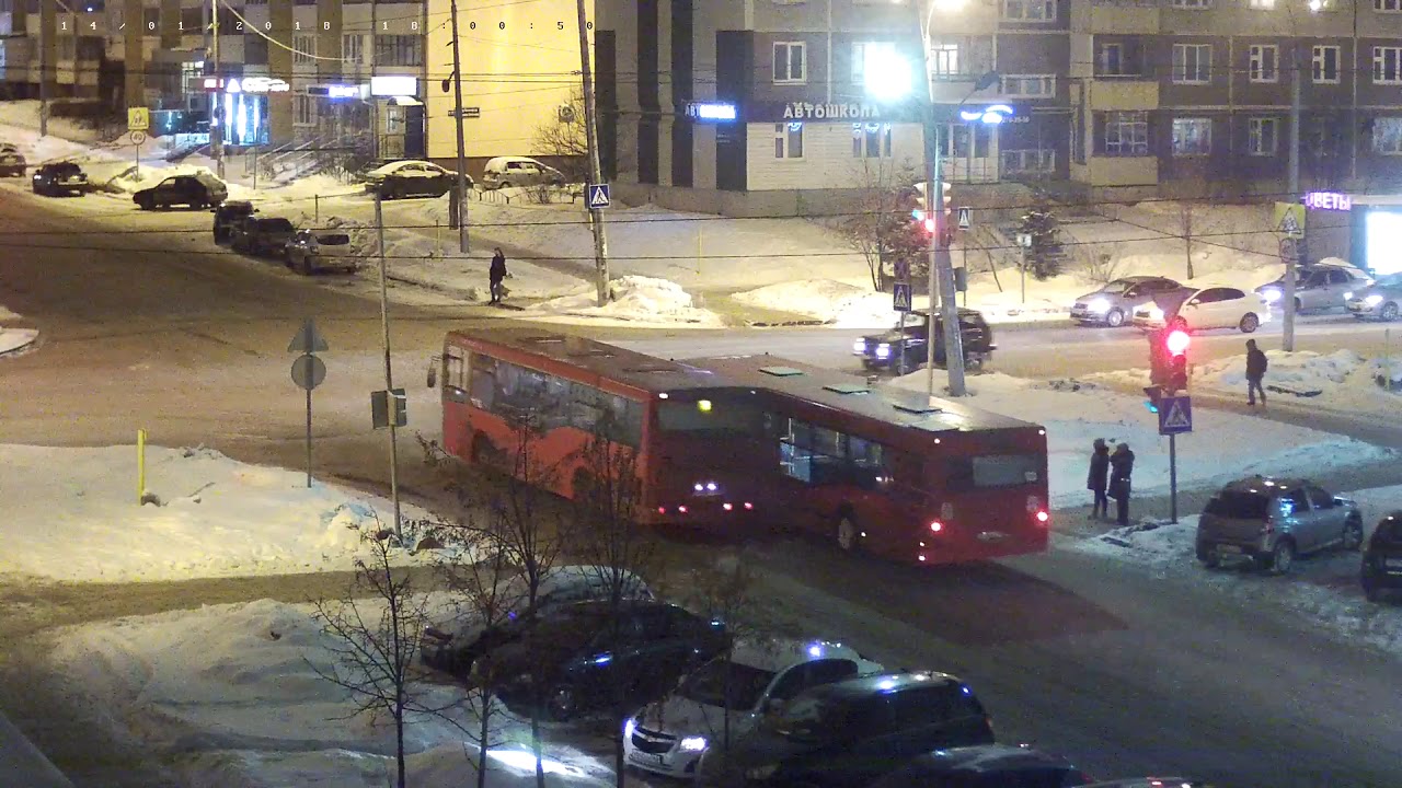ДТП 14/01/2018 Казань, перекресток Глушко-Бигичева