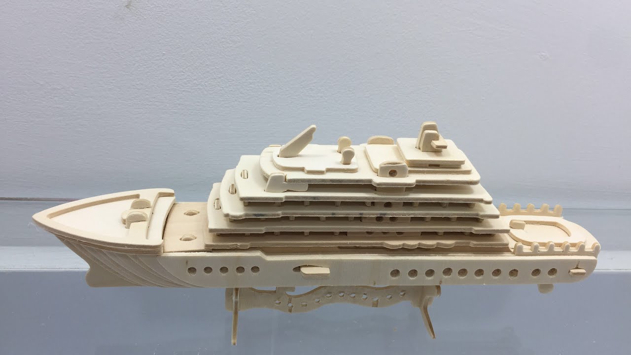 DIY Miniature Luxury Yacht Wood Craft Construction Kit YouTube