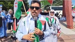 الدبلوماسي المخضرم أبي يطالب من أمام مقر الأمم المتحدة بإطلاق سراح جميع معتقلي الرأي الصحراويين