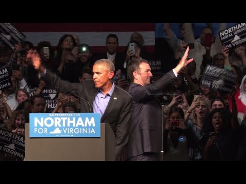 Obama slams 'politics of division' on campaign trial in Virginia