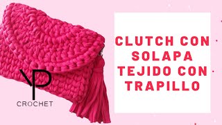 Crocheted clutch with t-shirt yarn | Envelope bag | Step by step ♥️ screenshot 2