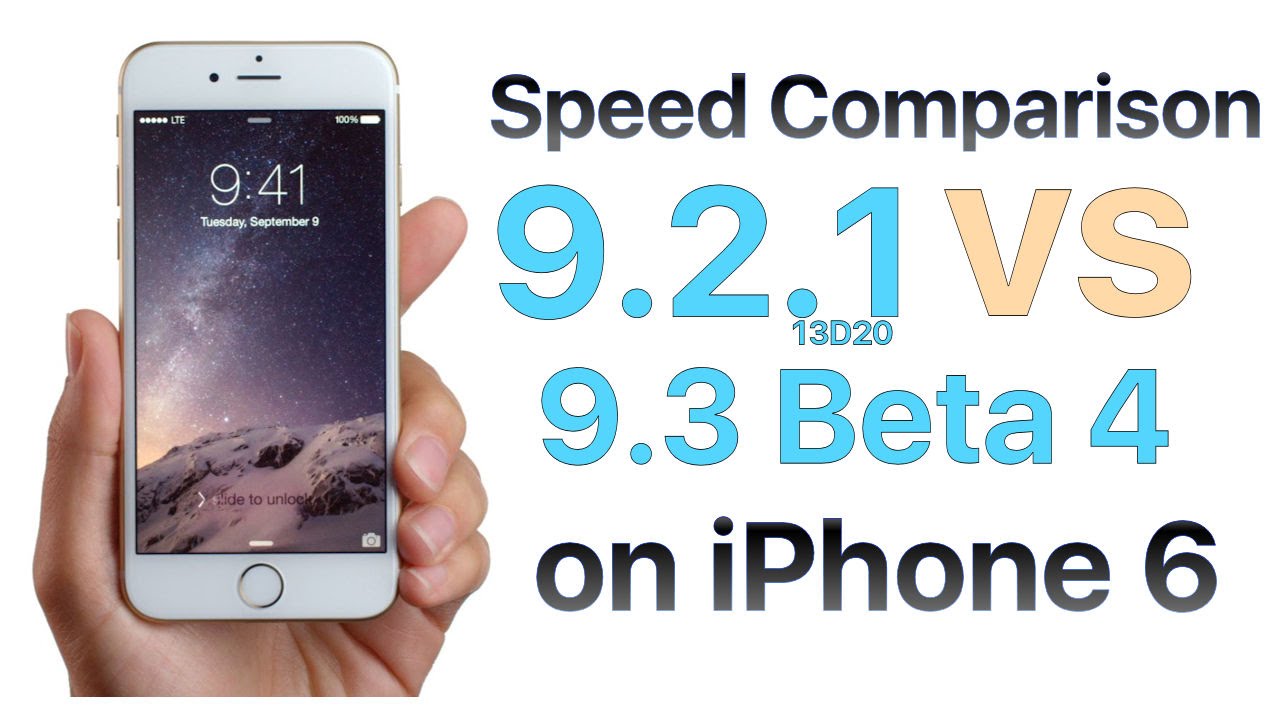 iPhone 6 iOS 9.2.1 vs iOS 9.3 Beta 4 / Public Beta 4 Build 
