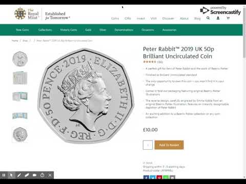 Peter Rabbit 2019 UK 50p Brilliant Uncirculated Coin | The Royal Mint