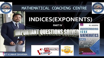INDICES CLASS 9 ICSE/ MATHS/ important questions solved/