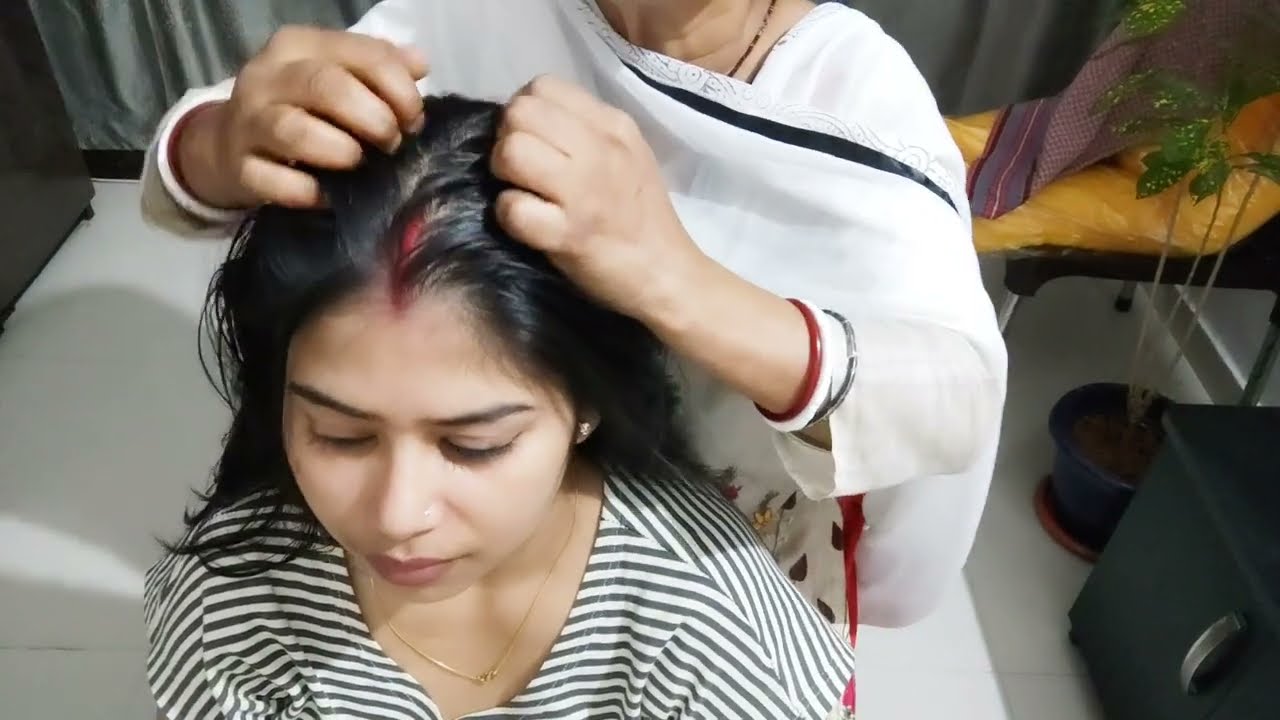 Nitpicking, Lice picking,Combing and single braid with mother in law| #hindi Indian vlogger swarnali
