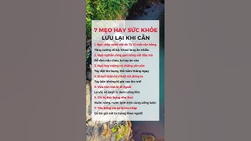 7 Mẹo Hay Sức Khoẻ Lưu Lại Khi Cần #dsdaiminh #dinhduong #shorts #health
