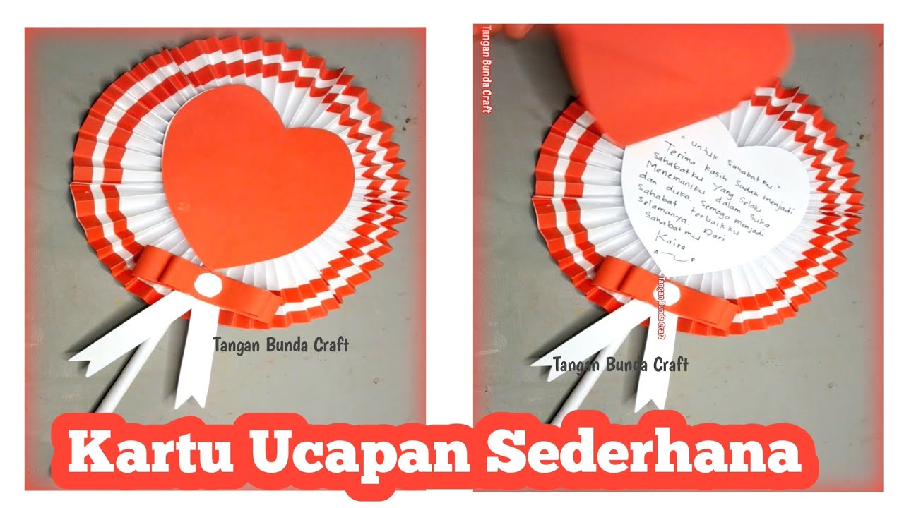 Cara membuat Kartu Ucapan Sederhana || tugas SD kelas 1 tema 2 || kartu ...