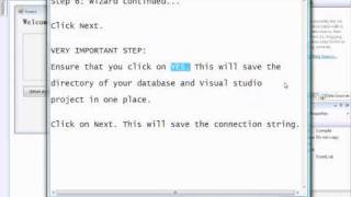 How to link database with Visual Studio 2008 Part 2