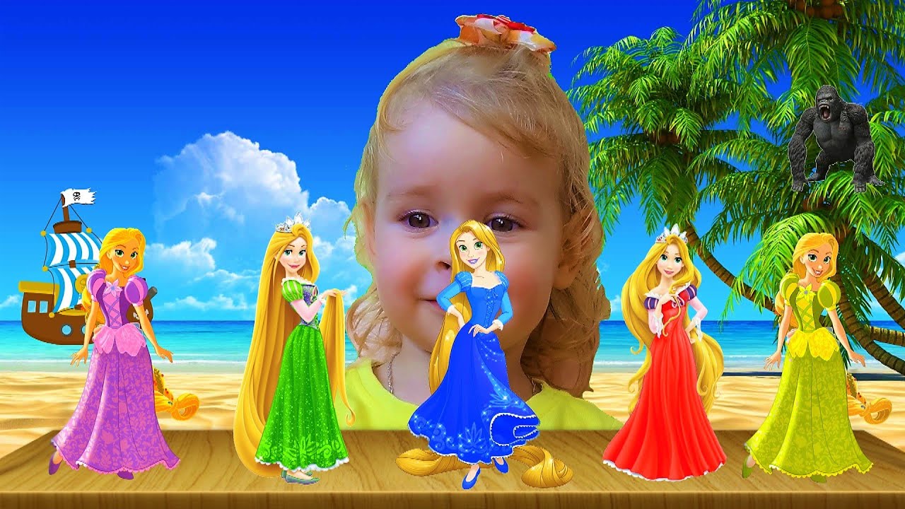 Daddy Finger | Finger Family Song Rapunzel @evashow - YouTube