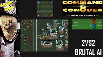 /Command & Conquer Remastered/ (Skirmish) 2VS2 BRUTAL AI  I 4 Player High Resource I