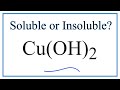 Solubility of Copper(II) Hydroxide