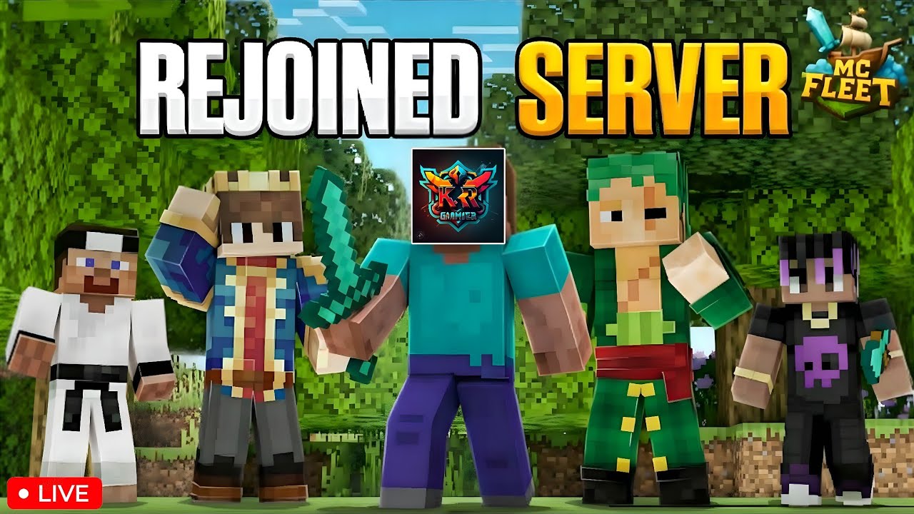 Joining New Minecraft Server 🥰 | Live 🔴 With KR Gamer - YouTube
