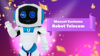 Robot Telecom Mascot Costume | Premium High-Tech Character by Carnival Mascot
