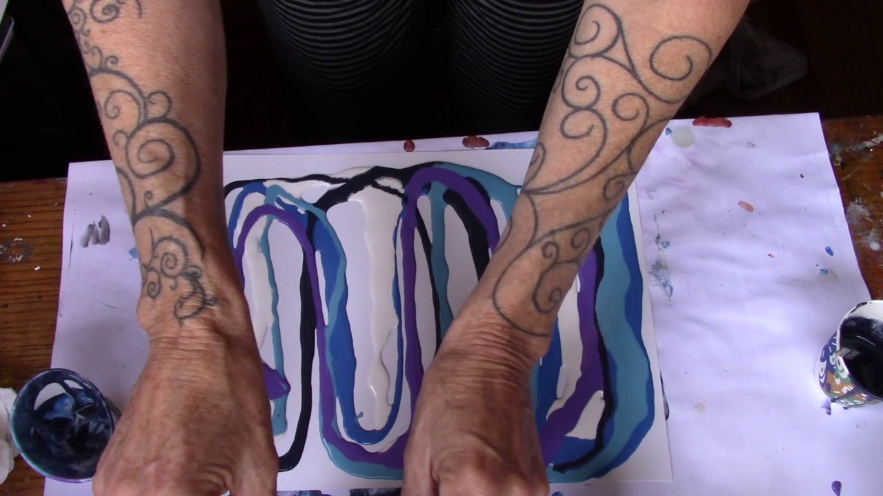 Paint Pouring on Paper Too!