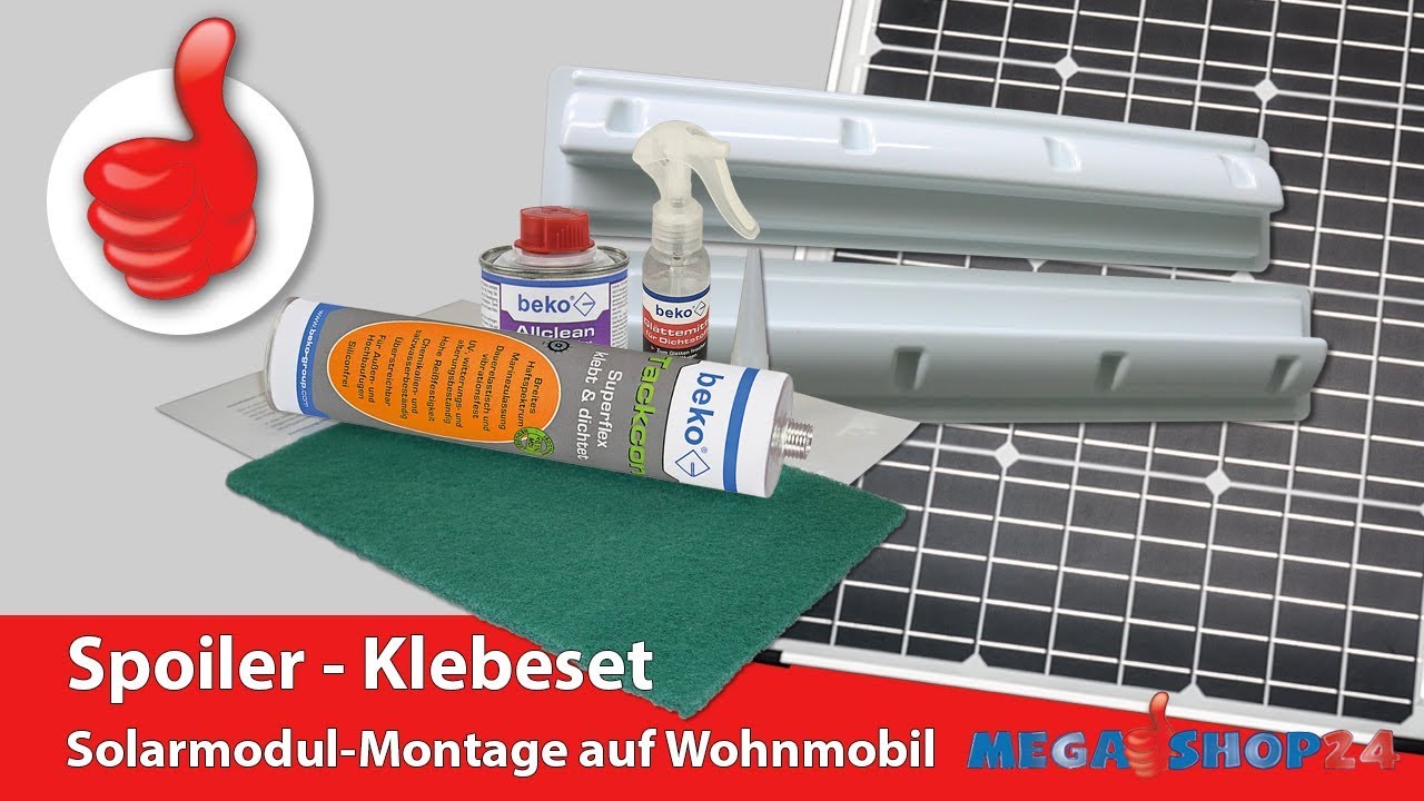 Solarmodul Dachspoiler 1m für Wohnmobil Dach KÜRZBAR