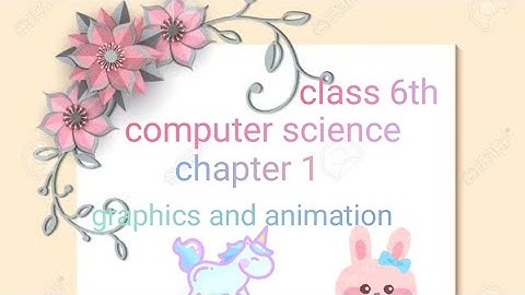 Graphics and Animation CS Chapter1 Class 6th question and answers