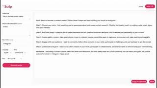 Scrip AI — AI TikTok, Reel & YT Shorts Script Writer