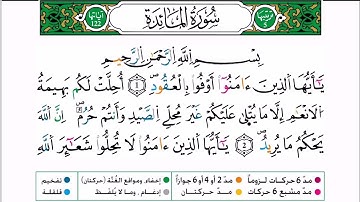 سورة المائدة برواية ورش عن نافع للقارئ أحمد بن قاسم باعلي و سعيد