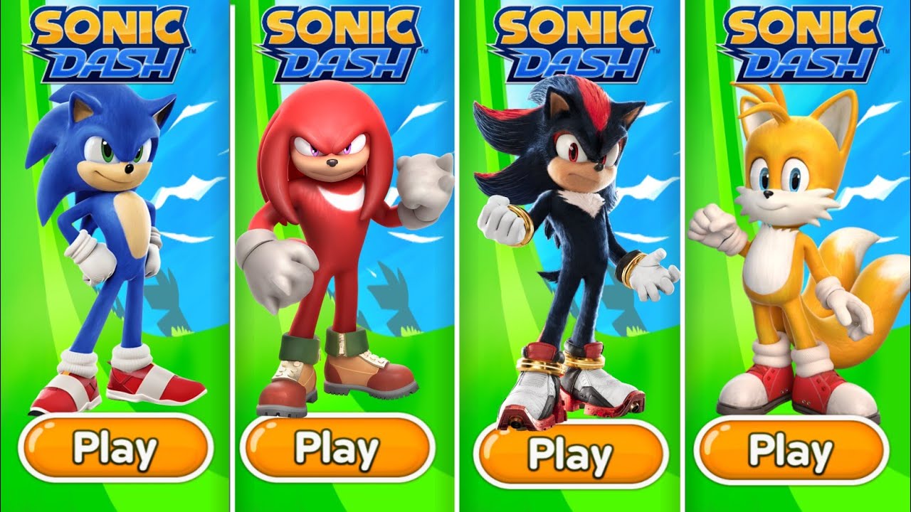 Sonic Dash - Movie Sonic Vs Movie Knuckles Vs Movie Shadow Vs Movie ...