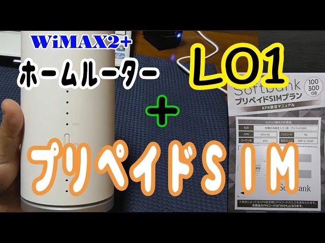 How to set up the Home Router L01 when using a SIM card from