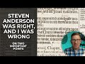 Steven anderson was right and i was wrong