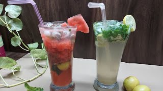Two Types of Mojito || Virgin Mojito || Watermelon Mojito Recipe #SummerDrinks Quick Drinks Recipe