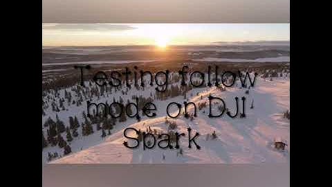 Dji Spark follow me mode, active track in snow 2019.
