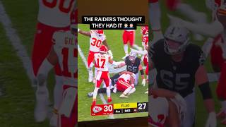 The Raiders thought they had it but the Chiefs escape somehow😳