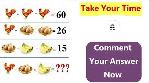 Chicken Eggs Banana riddle Puzzle - Only for Genies | Solved Math Puzzle [4K]