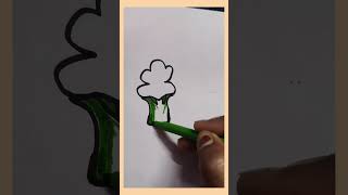 🥦 Broccoli 🥦 easy drawing#art Pdart#abc #newvideo #