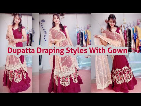 Georgette Fabric Function Wear Magnificent Readymade Anarkali Style Long  Gown With Dupatta