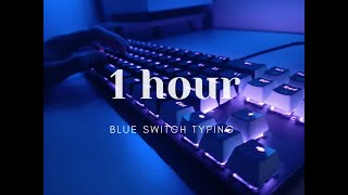 ASMR one hour typing on BLUE SWITCH mechanical keyboard *NO talking, NO music* screenshot 4
