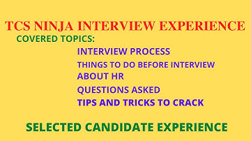 TCS NINJA INTERVIEW EXPERIENCE(Non cse/IT) got selected ||TR, MR, HR||