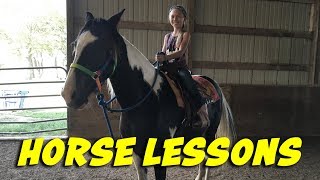 Taking Dane to Horse Lessons