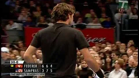 Federer 4 Aces in a row against Sampras - MSG 2008