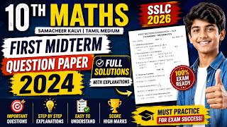 10th Maths First Midterm Question Paper 2024 | Full Solutions & Explanations #sslcmaths #10thmaths