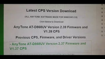 Anytone 868 firmware update v 2.36 -CPS 1.39 December 2020